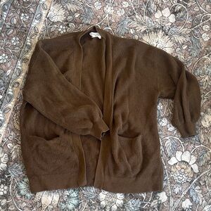 Aritzia Brown Cardigan Sweater